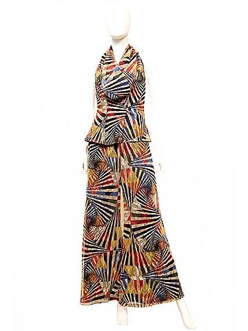 Samuel Dong Sleeveless Top in Gold Multi (view 1)