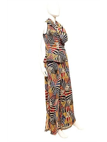 Samuel Dong Sleeveless Top in Gold Multi (view 2)