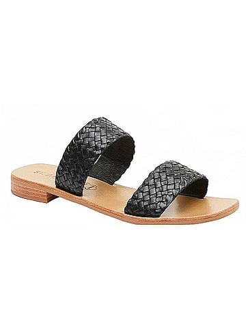 ST. AGNI Women's Piers Woven Slide Sandal in Black (view 2)