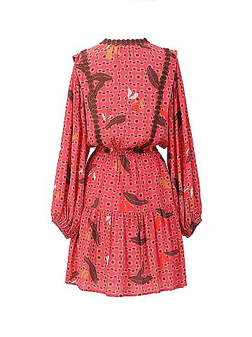 Emily Lovelock Mandy Mix Dress in Beetroot (view 2)