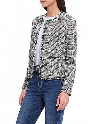 Lyssé Charlotte Collarless Tweed Jacket in Multi Color (view 2)