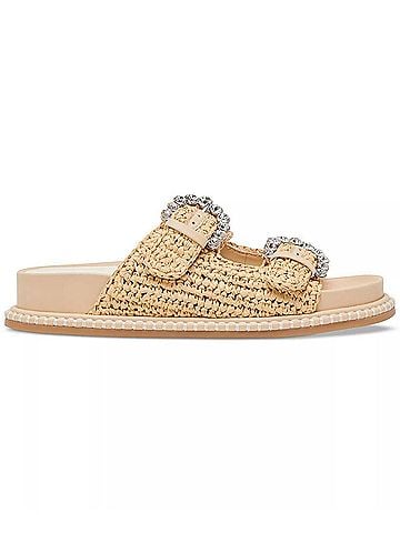 Dolce Vita Women's Shauny Crystal Sandal in Oatmeal Knit (view 1)