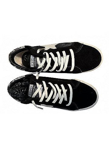 Vintage Havana Women's Suede Star Lace-Up Sneaker in Black (view 2)