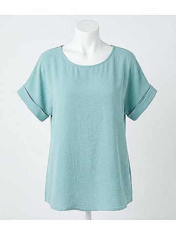 Entro Scoop Neck Short Sleeve Top (view 1)