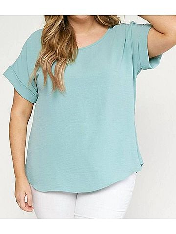 Entro Scoop Neck Short Sleeve Top (view 2)