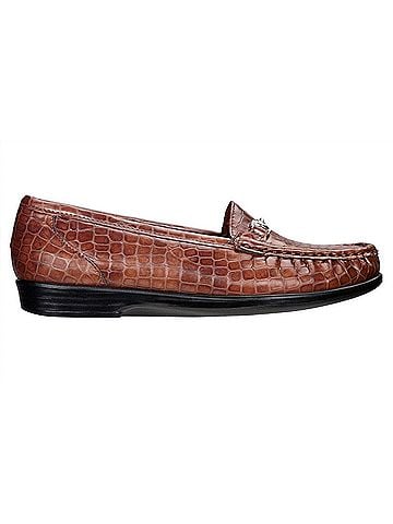 SAS Women's Metro Slip On Loafer in Cognac Croc (view 1)