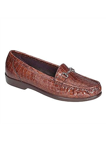SAS Women's Metro Slip On Loafer in Cognac Croc (view 2)