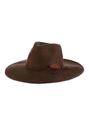 Dorfman Pacific Women's Marin Big Brim Safari Wool Felt Hat in Brown (view 1)