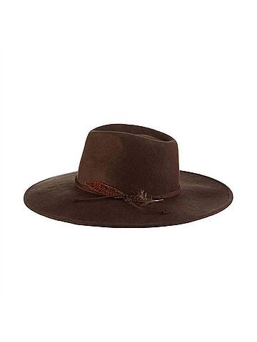 Dorfman Pacific Women's Marin Big Brim Safari Wool Felt Hat in Brown (view 2)