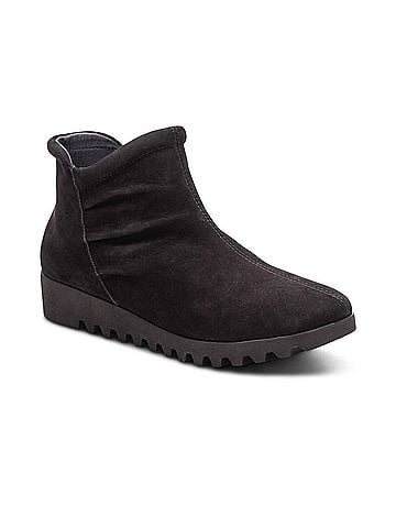 Aetrex Women's Zoey Slip-On Zip Boot in Black (view 1)
