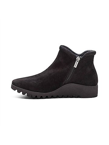 Aetrex Women's Zoey Slip-On Zip Boot in Black (view 2)