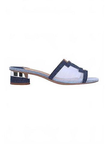 J. Renee Women's Amorra Square Toe Sandal in Blue Multi Denim/Mesh (view 1)