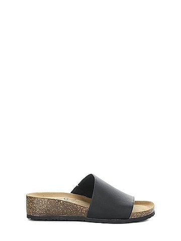 Bos & Co Women's Lux Slide Sandal in Black (view 1)