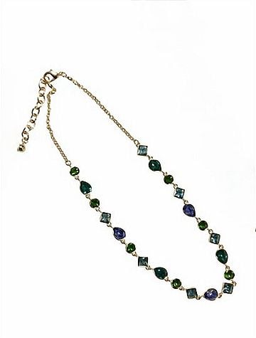 to go Women's Gemstone Glow Layering Necklace in Blue Peridot (view 1)