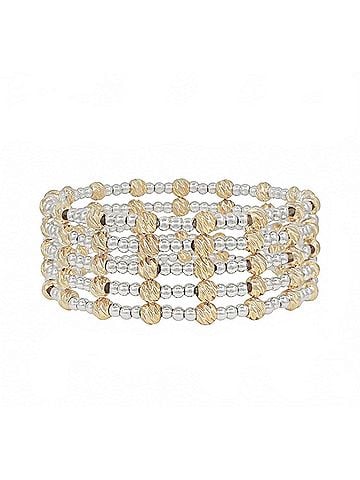 Whats Hot Women's Shimmer & Shine Five Bracelet Set in Gold (view 1)
