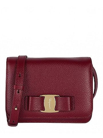 Salvatore Ferragamo Women's Vara Bow Crossbody Bag in Burgundy (view 1)