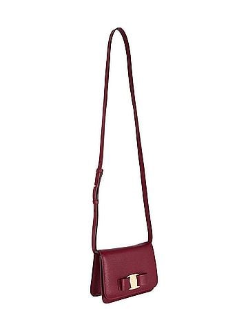 Salvatore Ferragamo Women's Vara Bow Crossbody Bag in Burgundy (view 2)
