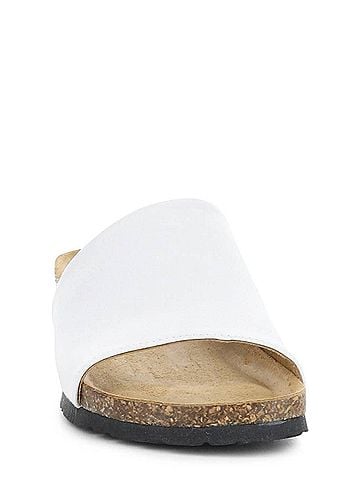 Bos & Co Women's Lux Slide Sandal in White (view 2)