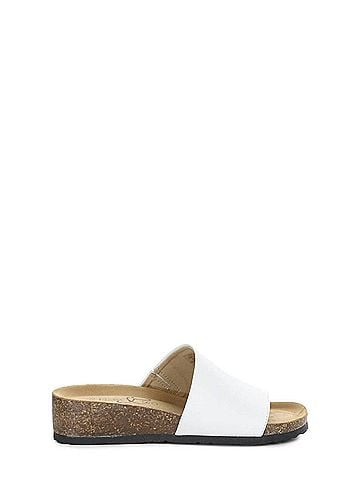 Bos & Co Women's Lux Slide Sandal in White (view 1)