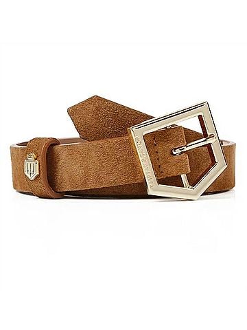 Fairfax & Favor Women's Sennowe Belt in Tan Suede (view 1)
