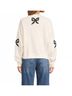 LoveShackFancy Graphic Brown Linetta Pullover Sweatshirt in Cream Size M - photo 4