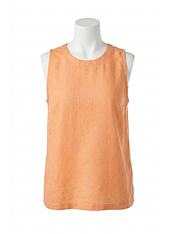 Coco + Carmen Carey Tank With Back Button Detail in Tangerine (view 1)