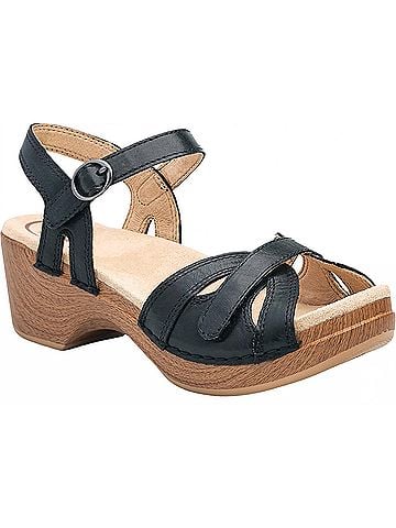 Dansko Women's Season Sandal in Black (view 1)