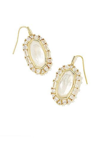 Kendra Scott Elle Crystal Frame Drop Earrings (view 1)