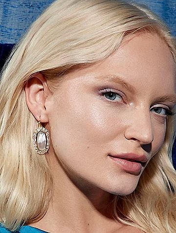 Kendra Scott Elle Crystal Frame Drop Earrings (view 2)