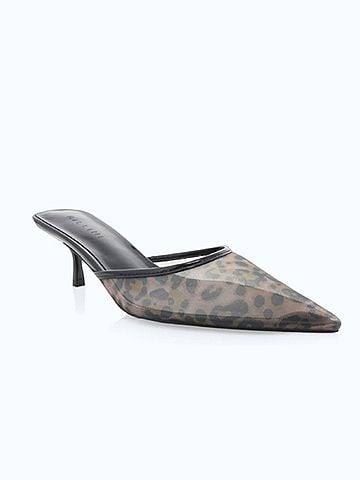 Billini Women's Winton Mesh Pointed Mule Heel in Leopard (view 1)