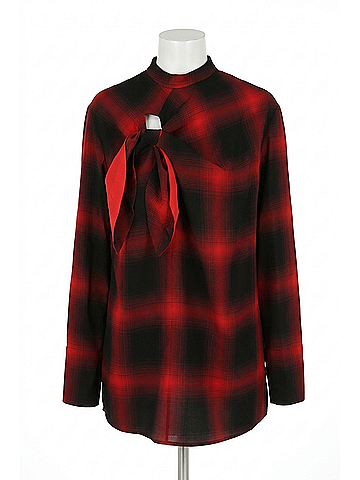 Stella McCartney Women's Zadie Silk Top in Black Red (view 1)
