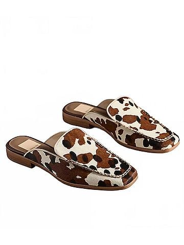 Dolce Vita Women's Bradly Calf Hair Mules in Cow (view 2)