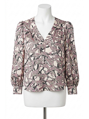 Zadig & Voltaire Telia Silk Tunic Blouse in Ecru (view 1)