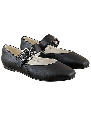 Oasis Society Soho Ballet Flat W/ Buckle in Black (view 2)