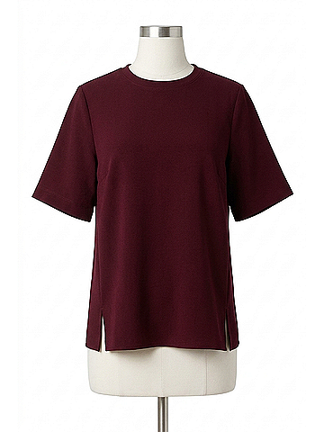 Stella McCartney Iconic Compact Knit Top in Bordeaux (view 1)