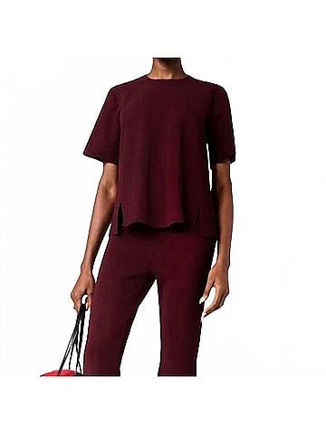 Stella McCartney Iconic Compact Knit Top in Bordeaux (view 2)