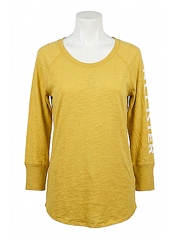 James Perse Women California Cotton T-Shirt in Mustard (view 1)