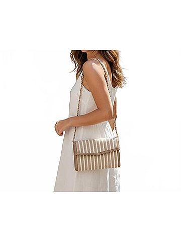 Haute Shore Women's Beth Raffia Clutch Bag in Toast/Beige (view 2)