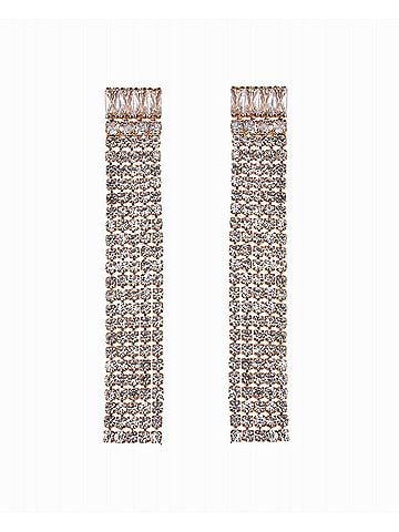 Nicole Miller Rhinestone Linear Earrings (view 1)