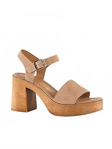 Seychelles Women's Cityscape Platform Heels in Sand Suede (view 1)