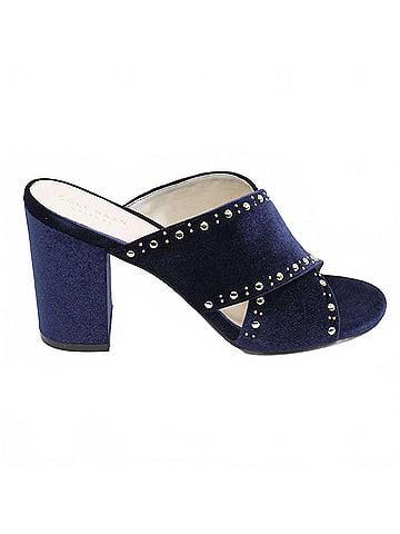 Cole Haan Women's Gabby Studded Slip-On Sandals in Blue Velvet (view 2)