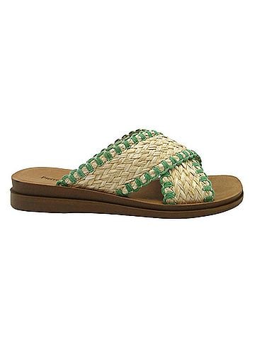 Pierre Dumas Women's Caliso Slide Sandals in Emerald (view 1)
