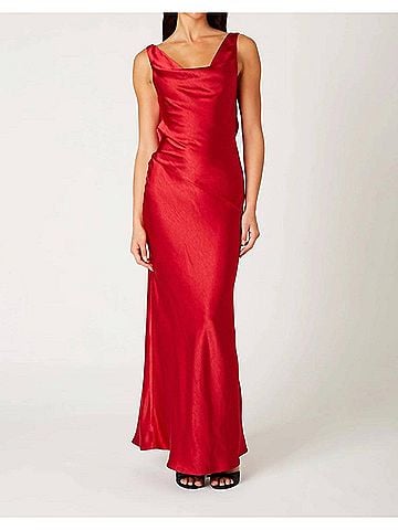 Nia Fiora Maxi Dress in Ruby Red (view 2)