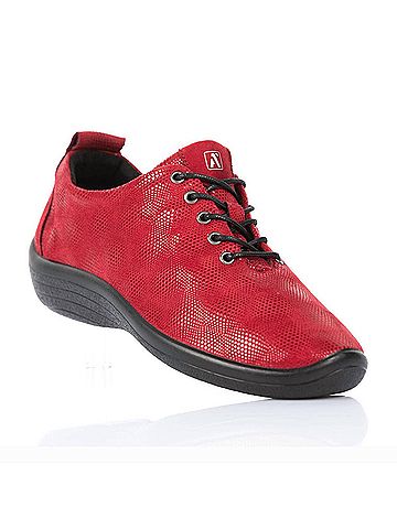 Arcopedico Women's Lanin Vegan Travel Shoe in Carmine Red Stardust (view 1)