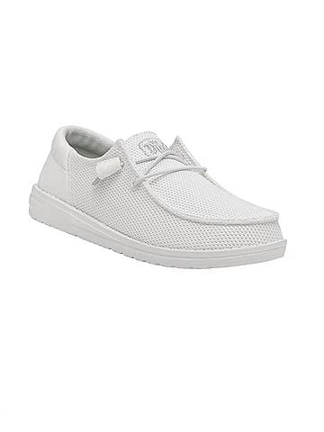 Hey Dude Women's Wendy Funk Mono Casual Shoe in White (view 2)