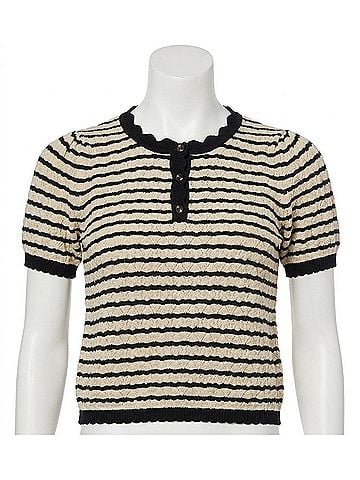 Entro Saint-Tropez Stripe Top in Navy (view 1)