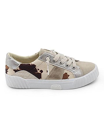 Blowfish Women's Wave Sneakers in Cream Spots/Faux Pony Hair (view 1)