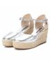 XTI Silver Women's Wedge Sandals Size 9 - photo 4