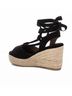 XTI Black Women's Wedge Sandals Size 6 - photo 3