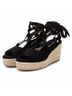 XTI Black Women's Wedge Sandals Size 6 - photo 4